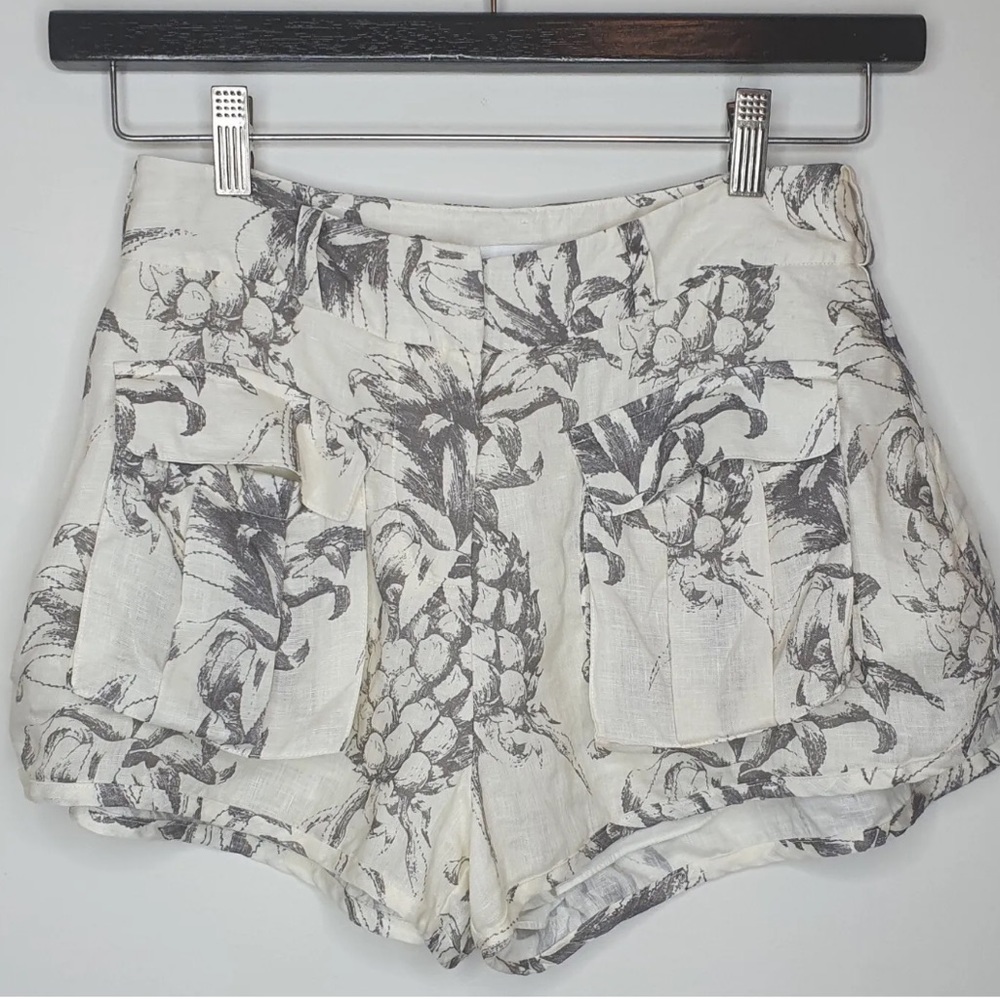 ZIMMERMANN WAYFARER SET, SHORTS AND TSHIRT, PINEAPPLE PRINT SIZE 0 - Picture 7 of 7